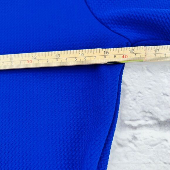 LulaRoe Amedia Dress Women Small Pink Blue Colorblock Short Sleeve Fit & Flare - Picture 10 of 12